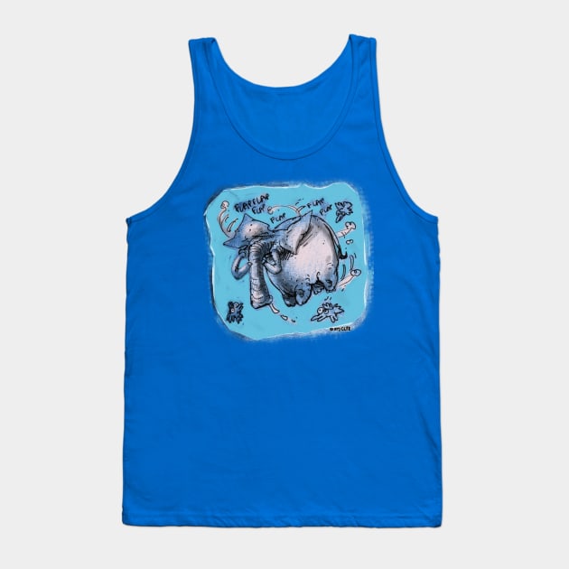 flying elephant blue Tank Top by anticute